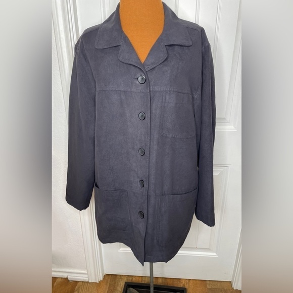 COACO New York Black Suede Jacket Size Large - Picture 1 of 6